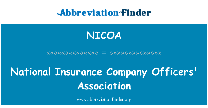 NICOA: National Insurance Company ohvitseride Liit