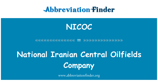 NICOC: Compañía nacional iraní de yacimientos Central