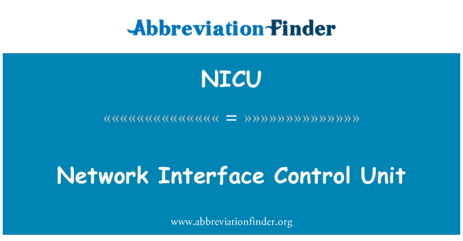 NICU: יחידת בקרה של ממשק רשת