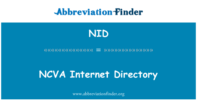 NID: Anyè entènèt NCVA