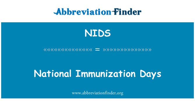 NIDS: Jou Vaccination nasyonal