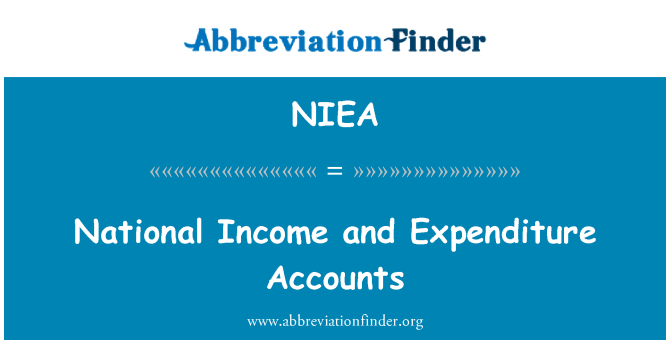 NIEA: الدخل القومي وحسابات النفقات