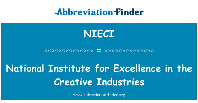NIECI: Национален институт за върхови постижения в творческите индустрии