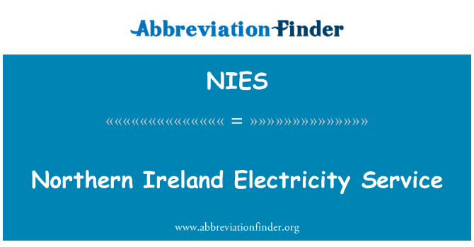 NIES: Northern Ireland Electricity Service