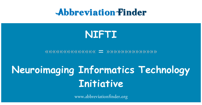 NIFTI: Neuroimaging informatike tehnologije inicijativa