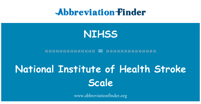 NIHSS: 国立衛生研究所脳卒中スケール