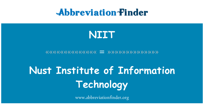 NIIT: Nust Institute of Information Technology