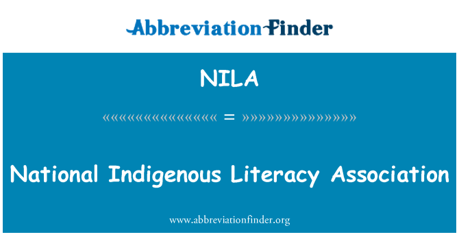 NILA: Associazione nazionale indigena alfabetizzazione