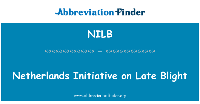 NILB: Nizozemsko iniciativa na plíseň