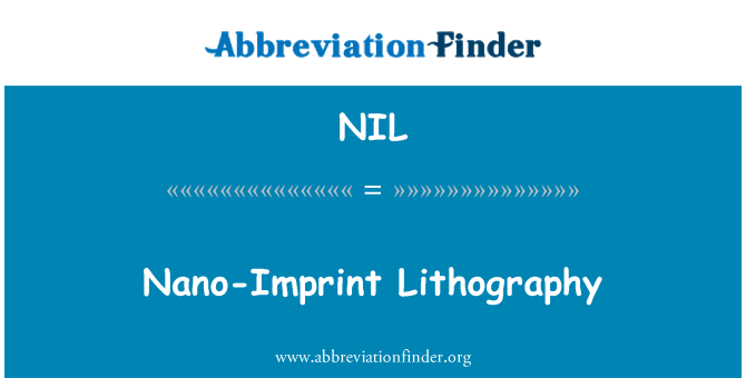 NIL: Nano-istampa litografija