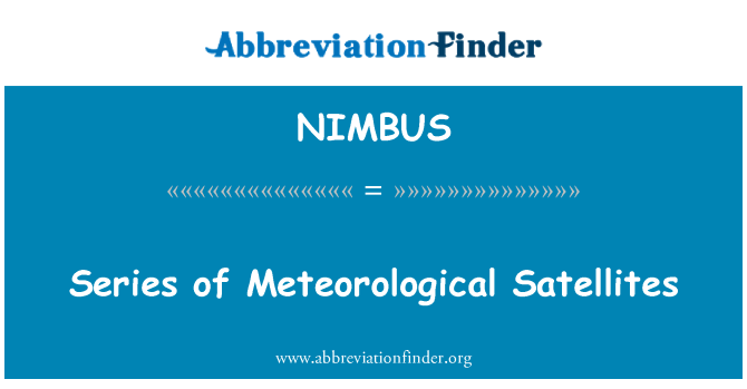 NIMBUS: Serie meteorologiska satelliter