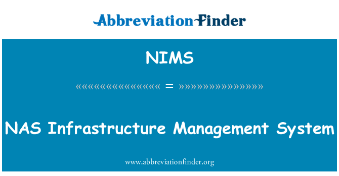 NIMS: Gestion sistèm enfrastrikti NAS