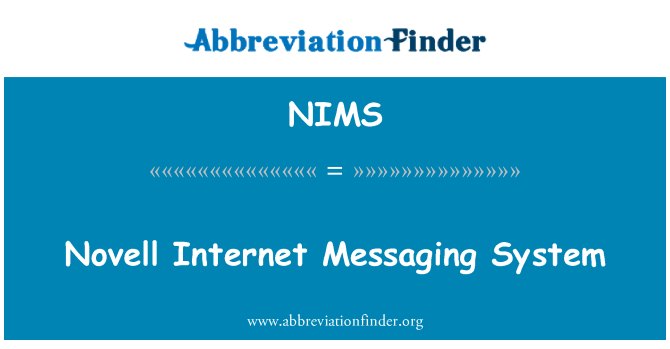 NIMS: Novell Internet sistema ta ' messaġġi