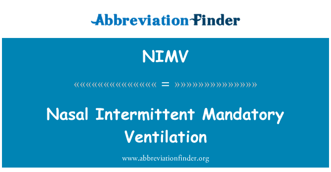 NIMV: Nasal intermitterende obligatorisk ventilasjon