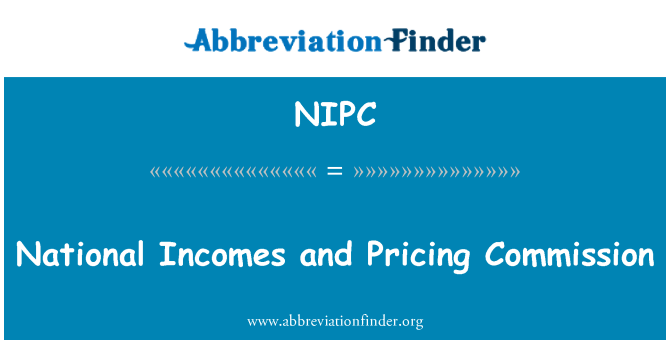 NIPC: National Incomes and Pricing Commission