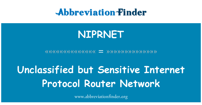 NIPRNET: Nezaradené ale citlivé Internet Protocol Router siete