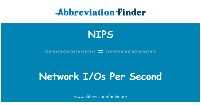 NIPS: Jaringan I/o Per detik