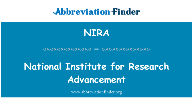 NIRA: Национальный институт научных исследований