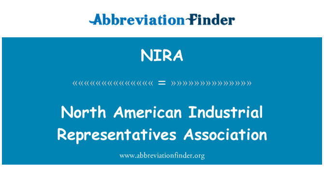 NIRA: North American Industrial Representatives Association