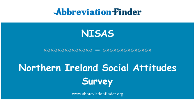 NISAS: Enquesta d'actituds socials Irlanda del nord