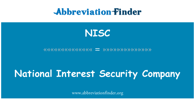 NISC: National Interest Security Company
