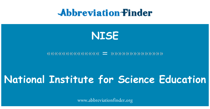 NISE: Nacionalni inštitut za znanost izobraževanja