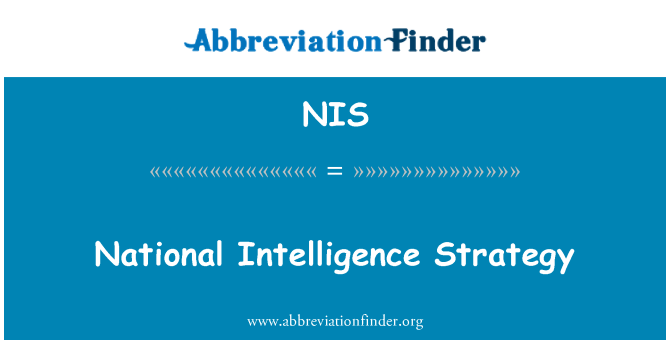 NIS: Strategie národní inteligence