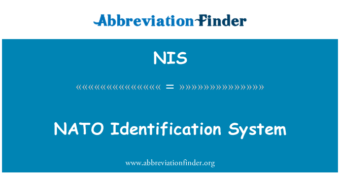 NIS: NATO Identification System