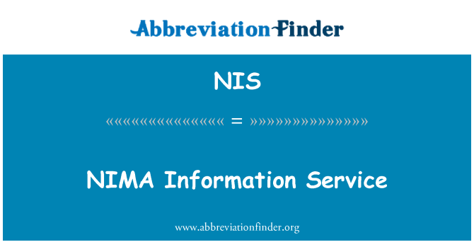 NIS: NIMA Information Service