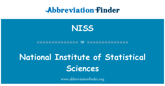 NISS: Instituto Nacional de Ciências estatísticas