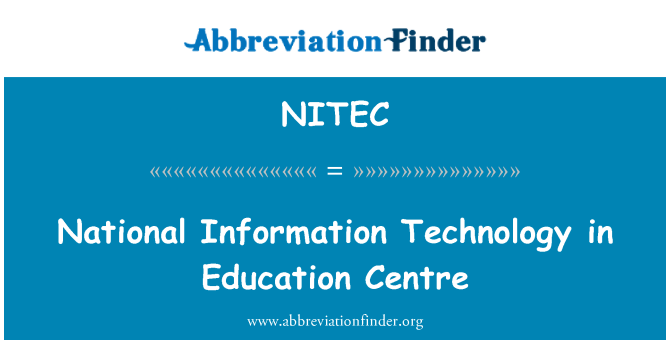 NITEC: Národné informačné technológie v vzdelávacie centrum