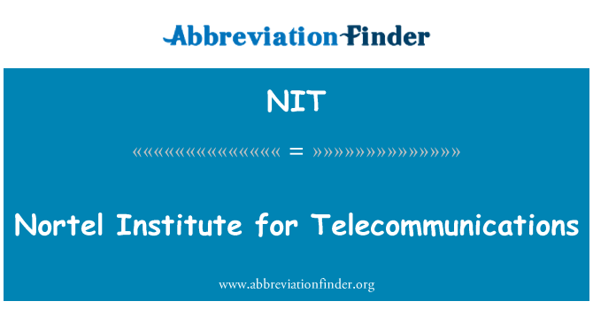 NIT: Nortel Istitut għat-telekomunikazzjonijiet