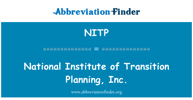 NITP: Nasyonal Enstiti de tranzisyon Planification, Inc.