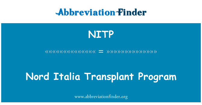 NITP: Nord Italia Transplant Program