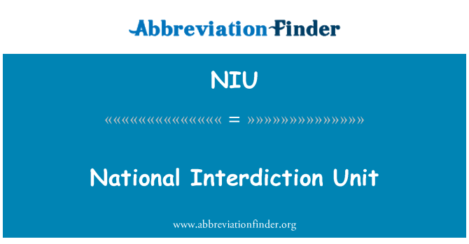 NIU: Národní interdikt jednotka
