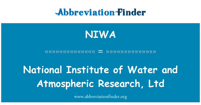 NIWA: Enstiti Nasyonal nan dlo ak Atmosphère rechèch ki fèt, Ltd
