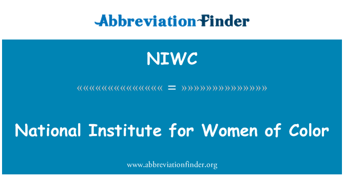 NIWC: National Institute for Women of Color