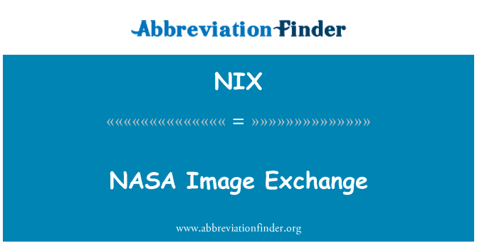 NIX: NASA Image Exchange