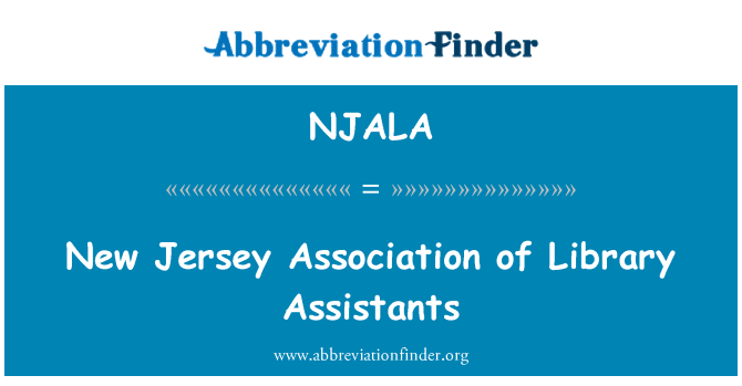 NJALA: New Jersey sammanslutning av biblioteket assistenter
