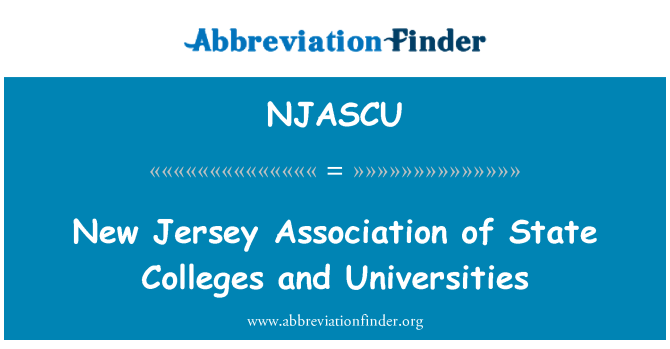 NJASCU: Associazione di New Jersey State College e Università