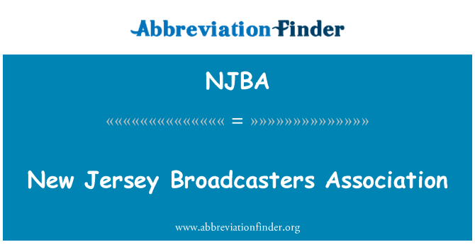 NJBA: New Jersey yayıncılar Derneği