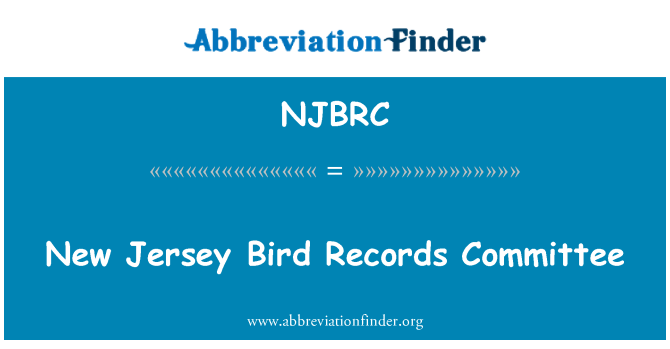 NJBRC: Нью-Джерсі птах записи комітету