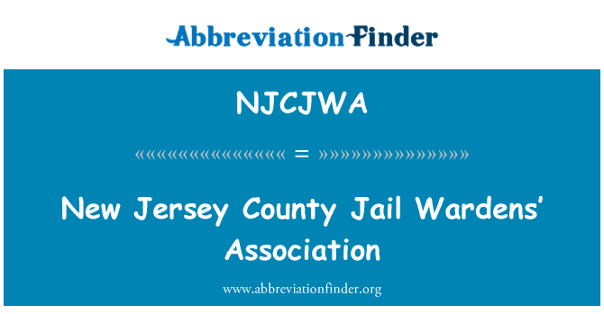 NJCJWA: ニュージャージー州の郡刑務所の監視員の協会