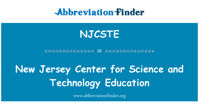 NJCSTE: New Jersey Center for Science and Technology Education