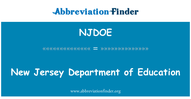 NJDOE: Jabatan Pendidikan New Jersey
