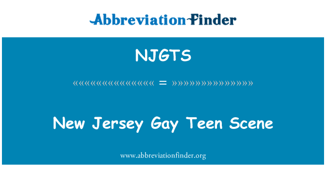 NJGTS: 뉴저지 십 대 게이 장면