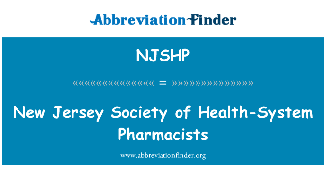 NJSHP: New Jersey-i egészségügyi rendszer gyógyszerészek társasága