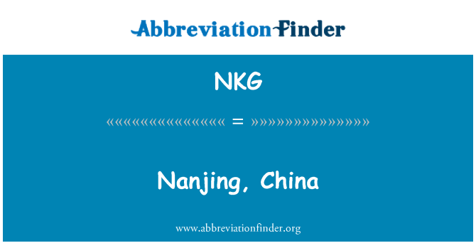 NKG: Nanjing, Tsieina