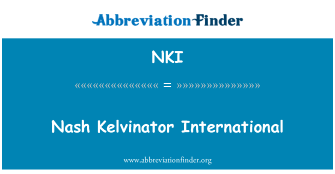 NKI: Nash Kelvinator International