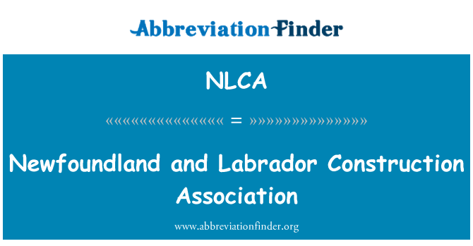 NLCA: Newfoundland and Labrador Construction Association